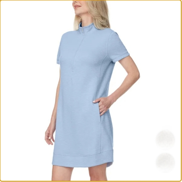 New Legendary Outfitters Ladies' Quarter Zip Dress Blue Size XL - Picture 2 of 7